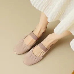 Chaussures Habillées Début Automne Bateau Géant Souple Ballet 3cm Femme Unique