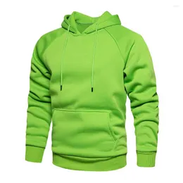 Herrtröjor Hip Hop Sweatshirts Män Pullover Red Long Sleeve Tracksuit Hoody Men's Casual Hooded Sportwear Jogger Tops Yellow Green