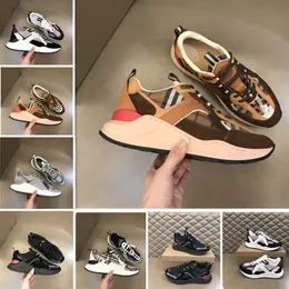 2023 Europe Casual Running Shoes B88 Äkta läderduk Vintage Classic Plaid Trainers Vintage modedesigner för män Khaki