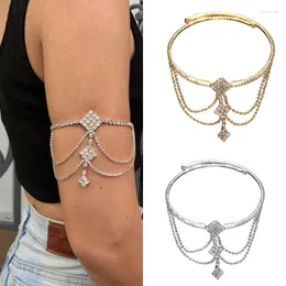 Link Bracelets Glinting Diamond Rhinestones Filigree Arm Cuff Armlet Armband Open Bangle DropShip