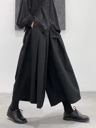 Pantaloni da uomo 2023 Fashion Versatile Solid Dark Wind Loose Gamba larga per primavera/estate Design unisex Casual