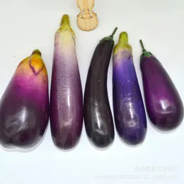 Decorative Flowers Artificial Fake Eggplant Aubergine Brinjaul Model El Restaurant Store Shop Decor Simulation Vegetables Po Props