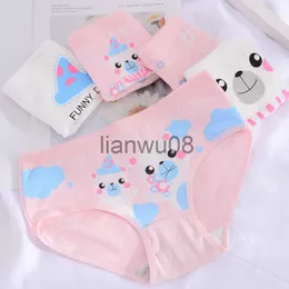 Mutandine 2022 mutandine adolescenti cartone animato stampato biancheria intima mutande rosa 3pcs briefs da ragazza comoda abbigliamento per bambini in cotone x0802