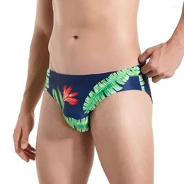 Bañador para hombre, bañador Sexy de cintura baja para hombre, Bikini, bañadores, pantalones cortos, copas, ropa de playa antiembarazo, pantalón de voleibol para Surf