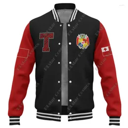 Herrjackor 3D -grafisk design har Tonga Hawaii Samoa Flag från Philippines Bomber Jacket Full Button Unisex