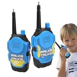 Brinquedo walkie talkies um par 50m walkie talkies mini portátil handheld rádio em dois sentidos brinquedo para crianças dia das crianças presentes de aniversário ao ar livre interfone brinquedo 230802