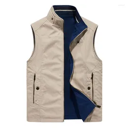 Men's Vests Spring Outdoor Vest Custom Luxury Jackets 2023 Mens Bomber Camping Fashionable Bigsize Sleevelesswo Military Coats