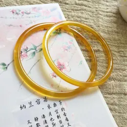 Bangle Natural Agate Jade Bracelet Желтый колье Jingle Topaz для женщин