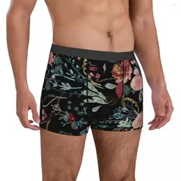 Mutande Rose Underwear Midnight Floral Men Mutandine Boxer comodi personalizzati Pantaloncini di alta qualità Slip Big Size 2XL
