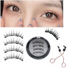 False Eyelashes 4 Magnets Lashes Women 3D Makeup Tools Extension With Applicator/Clip Magnetic