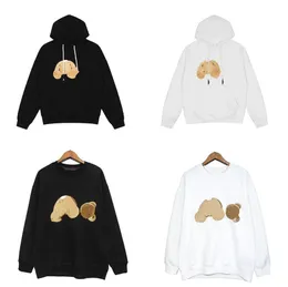 Mens Hoodies Sweatshirtler Bear Baskı kazak kapşonlu moda sokak çeyiz giyim üst Asya Szie 2-XL