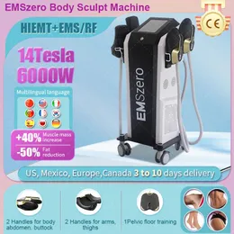 2023 New 14 Tesla DLS Emslim Neo Hi-EMT 6500W 근육 자극 슬리밍 머신 EMSZERO 체중 감량 및 미용실 제품