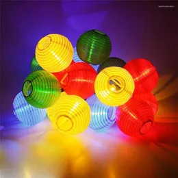 Cordas ao ar livre Jardim Pátio Lanterna Solar Corda de Luz 10/20/30 Led Festa Halloween Bola de Natal Guirlanda Pendurada