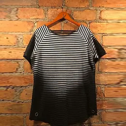 Męskie koszulki T-TEE CIEBIE OBSŁUGA Ożywowana T-shirt 2023 Summer Striped Casual Crewneck krótkie rękawowe szczupłe zużycie pullover