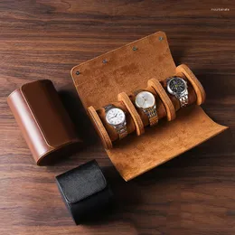 Watch Boxes Storage Box Portable PU Three-Position Dust-Proof And Drop-Proof Mechanical Travel Bag