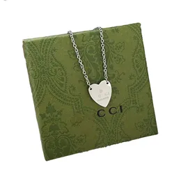 Сердце подвесное ожерелье для женщин для женщин Серебряное ожерелье Винтажное дизайн Подарок Длинный цепь валентинки подарки подарки ювелирные украшения женское ожерелье по тренду