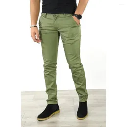 Men's Pants Men Fashion Solid Suit Pant Elegant Slim Fit Social Trousers Cargo Sweatpants Business Office Party Dress Pencil