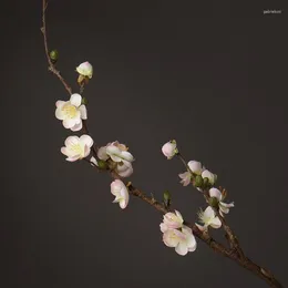 Dekorativa blommor pastoral stil konstgjord för hem/festdekor vacker display falska plommonblomma handgjorda siden