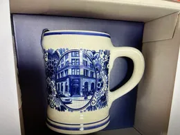 NWT Supreme NY Royal Delft 190 Bowery Box Logo Beer Mug Blue