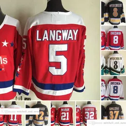 Film Vintage Hockey 8 Alex Ovechkin Jerseys CCM Hafdery 68 Jaromir Jagr 5 Rod Langway 11 Mike Gartner 21 Dennis Maruk 32 Dale Hunter 12 Jeff Friesen Jersey