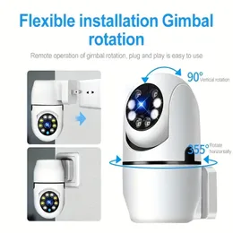 1 st inomhus HD WiFi Socket Camera, 110V-220V Socket Smart WiFi Camera, HD Home Baby Monitor, Wireless Webcam Surveillance, Night Vision, 2 Way Audio