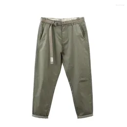 Pantaloni da uomo Uomo Cotone Cargo Autunno Coreano High Street Pantaloni sportivi tinta unita Pantaloni classici Cintura inclusa 2023