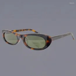 선글라스 SL557 타원형 정품 남성 아세테이트 다색 안경 파티 파티 특별 여성 태양 안경 소형 프레임 UV400