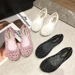 Elbise Ayakkabı Sandalın Düz Mesh Openwork Jelly Kadın Ayakkabıları Yumuşak Sole Nefes Alabaş Delik Plaj Basit ve Dayanıklı 230801