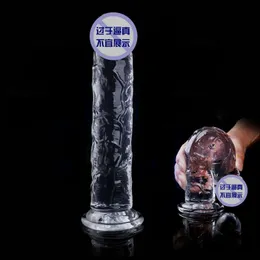 Dildo/Dong Dildo realistico per donne Dildo trasparente per principianti in silicone con potente ventosa Gioco a mani libere per masturbatore sessuale per adulti Punto G 230801