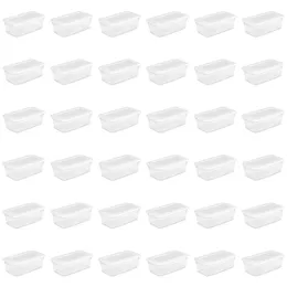 6 Quart Box Plastic ، White ، مجموعة من 36