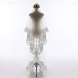 Brautschleier Mariage 3M One Layer Lace Edge White Ivory Catherdal Wedding Veil Long Accessories Veu De Noiva