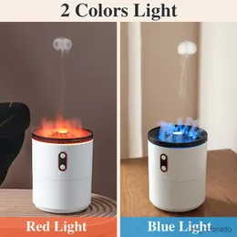 Humidificateurs Volcanique Air Humidificateur Flamme Aroma Diffuseur Ultrasonique USB Cool Mist Maker LED Huile Essentielle Parfum Maison R230802