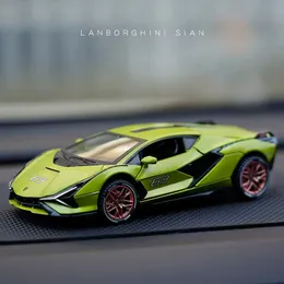 Diecast Model 1 32 Alloy Simulation Sian FKP Supercar for Children Miniature Metal Vehicle Gifts Collectible Boys Toys 230802