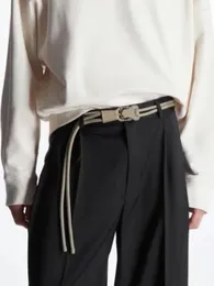 Cinturones 2023 Cinturón de moda para hombres Hebilla Diseñador Simple Versátil Unisex Cintura Jeans Pantalones casuales Cuerda tejida para mujer