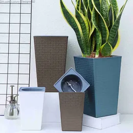 Planters Pots Modern plastic flower pot garden decoration with self watering pots and water containers Z230802
