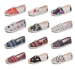 New fashion womens canvas loafers casual shoes Chinese national style Cherry White Black sneakers trainers