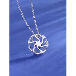 Chains FoYuan Silver Color Design Six Way Recurrence Pendant Vintage Personalized Men's And Women's Feet Necklace Jewelr