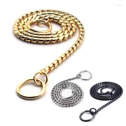 Coleiras para cães Pet P Snake Chain Choke Collar Colar Forte Coleira Para Cães Pequenos Médios Grandes Deslizamento de Treinamento de Obediência de Comando