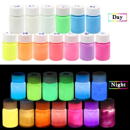 Body Paint 13pcs set Tattoo and Painting Glow in The Dark Set Self Luminous Pigment Non Toxic Makeup Decoration 230801