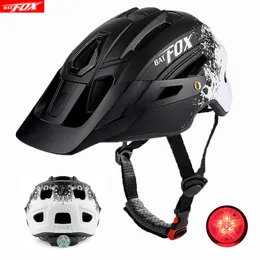 Capacetes de ciclismo BATFOX Capacete de bicicleta MTB Mountain Road Bike com viseira Capacetes de ciclismo masculino feminino Capacetes de segurança ao ar livre 230801