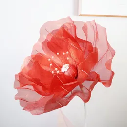 Dekoratif Çiçekler Süslü İplik Haşhaş Yapay Çiçek Gezazı İpek Flores Düğün Ekran Dev Şakayık Yolu Önde gelen Dekorasyon Çelenk Şubesi