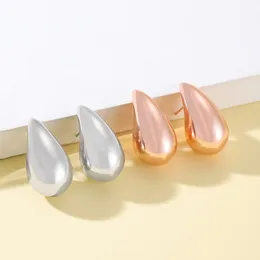 Vintage Teardrop Earrings for Women Simple Temperament Smooth Water Drop Stud Earrings Female Trendy Party Casual Jewelry