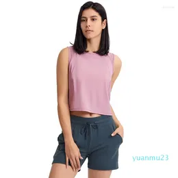 Roupa de ioga respirável confortável regata feminina 2023 sutiã primavera oco linda costas roupas fitness sem mangas camiseta