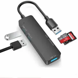 3 Port USB 3.0 Hub Card Reader USB C Type C Splitter Mini 2 in 1 CardReader لـ SD TF Micro SD لنظام التشغيل Windows بدون حزمة للبيع بالتجزئة