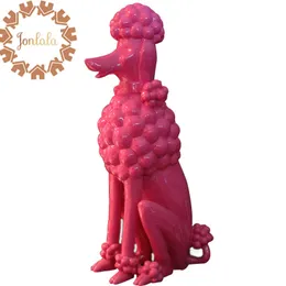 Decorative Objects Figurines Highlight Tricolor Resin Poodle European Modern High end Club Home Fashion AccessoriesRresin Ornaments Gift 230801