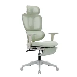 2D ayarlanabilir kol dayama, yüksek arka masa bilgisayar sandalye, yeşil ergonomik örgü ofis sandalye