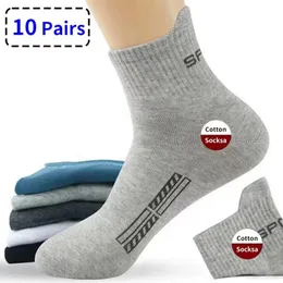 Men s Socks 10 Pairs High Quality Lot Men Casual Breathable Long Cotton Run Sports Large size38 45 230802