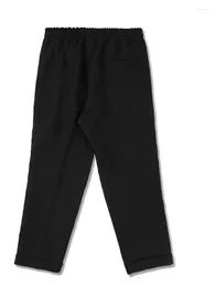 Pantaloni da uomo Casual Allentato di grandi dimensioni Autunno Inverno Ispessito Youth Fashion City Trend Nero