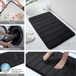 Halılar Bellek Köpük Banyo Mat Tuvalet Mat Ekstra Yumuşak Slip Slip Banyo Mat Süper Emici Banyo Paspasları Banyo Zemin Banyosu Halı Ayak Mat R230802