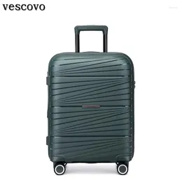 Suitcases Vescovo 24 „28” ultralight PP Rolling Bagage Trolley Suitcase Travel Case